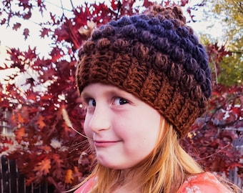 Chunky Acorn Cap Beanie Crochet Pattern: Easy Pixie Hat (PDF Pattern)