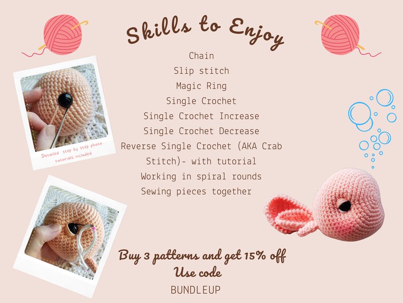 Virkat guldfiskplyschmönster, Amigurumi-plysch (PDF-nedladdning) bild 8