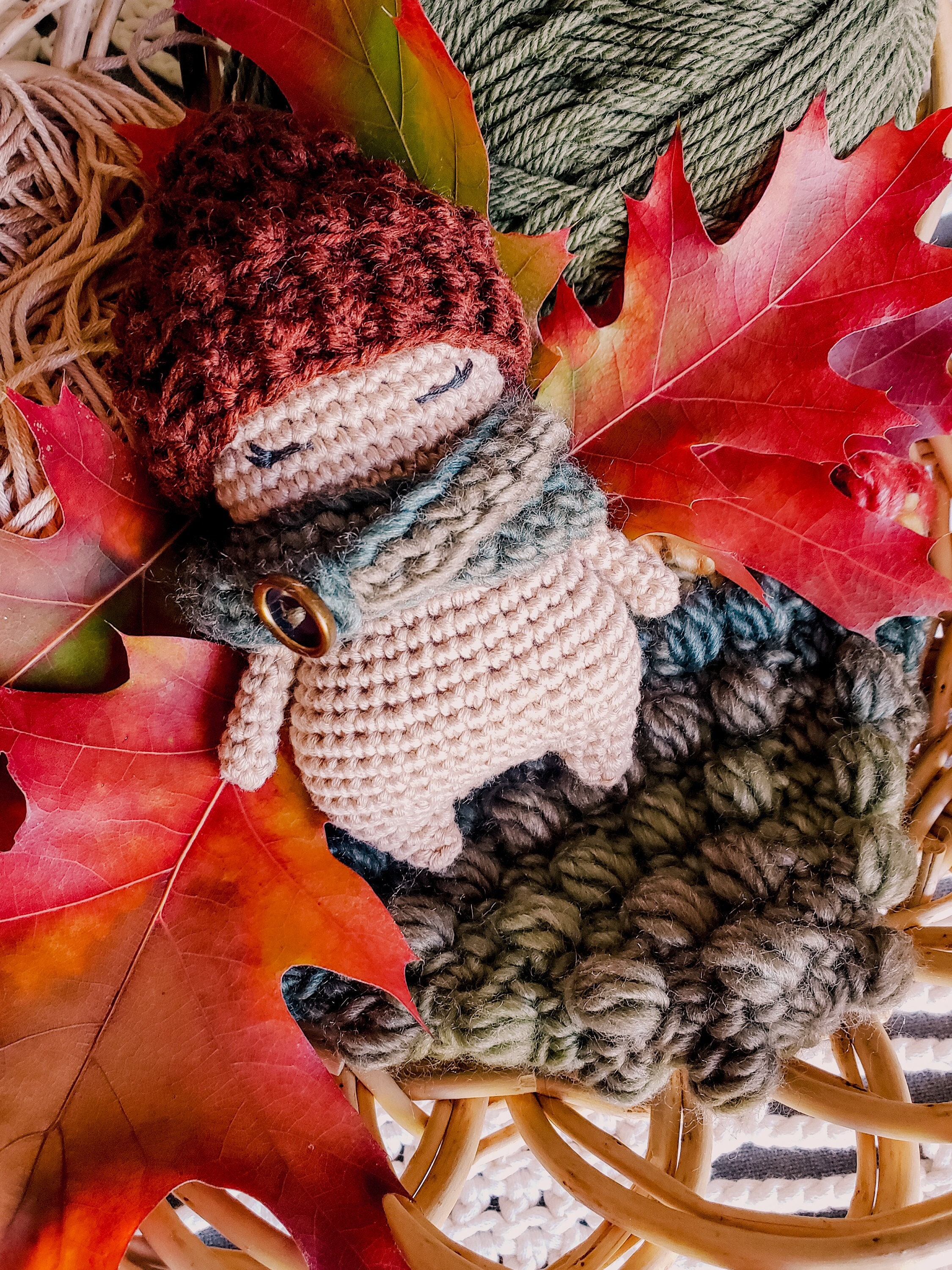 Crochet Amigurumi Baby Oak Acorn Forest Spirit