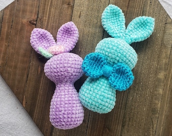 Crochet Bunny Rattle Amigurumi Pattern: Beginner Friendly (PDF Download)