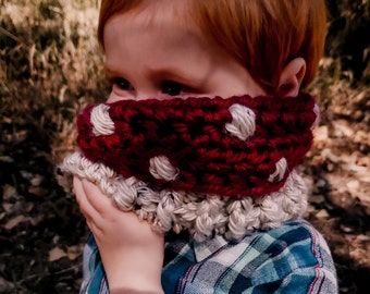Crochet Toadstool Cowl Pattern: Chunky Mushroom Scarf (PDF Download)