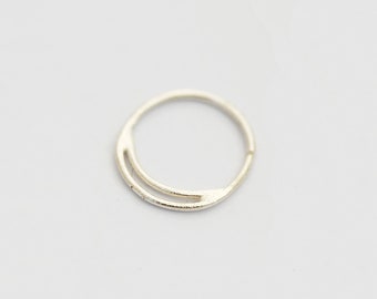 Crescent Moon Hoop, Silver Septum Ring, Moon Nose ring Septum Ring Hoop, Silver Nose Ring, Nose Jewelry, Septum Jewelry, 20g septum