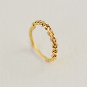Delicate Nose Ring, 14k Gold Hoop Earring, Braided Nose Hoop, Thin Nose Jewelry, Cartilage Earring, Twisted Hoop, Boho Style