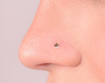 Tiny Nose Stud, 14k gold nose stud, 20 gauge nose stud, minimalist nose stud, barely there stud, dot nose stud, nose studs