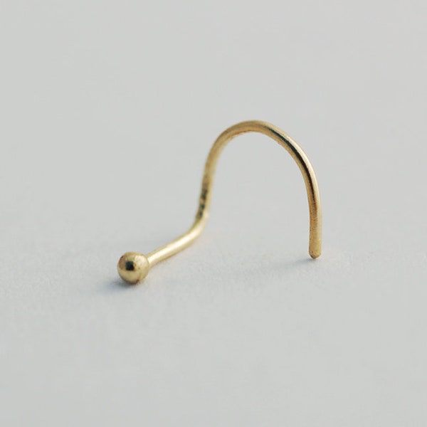 14k Solid Gold Tiny Nose Stud 1/1.5/2/2.5 mm Tiny Nose Stud Ball nose stud Minimalist nose stud Barely there stud Dot nose stud nose stud