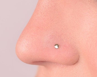 Nose Stud, Gold Nose Stud, Star Nose Stud, Circle Nose Stud, Cork Screw Nose Ring, Dot Gold Nose Ring Stud, Nose Stud 14k, Gold Nose Pin