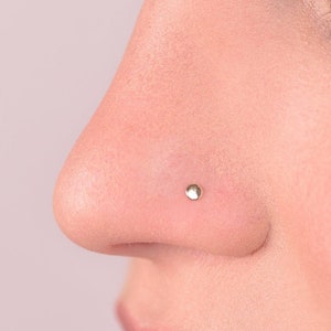 Nose Stud, Gold Nose Stud, Star Nose Stud, Circle Nose Stud, Cork Screw Nose Ring, Dot Gold Nose Ring Stud, Nose Stud 14k, Gold Nose Pin