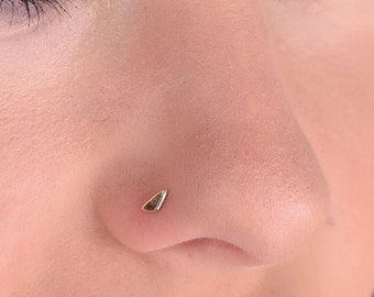 Nose Stud,SOLID GOLD nose screw, Small Nose Stud, Tiny Nose Jewelry, Nose Piercing, 14k gold Cartilage Earring, Tragus, Conch, Forward Helix