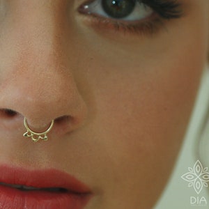 SOLID GOLD septum ring, Gold septum ringSeptum Ring, Septum, Tribal Septum Ring, Septum Jewelry, Septum Piercing, Gold Septum Ring