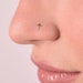 10K Gold Nose Stud Ring – Round Brilliant Cut Simulated Diamond, 1mm To 3mm Options – Prong Setting, Size 7