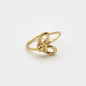 22g gold nose ring 20g - 14k rose gold filled nose hoop - gold flower nose ring hoop - cartilage hoop - mini cartilage ring - 22g 20g