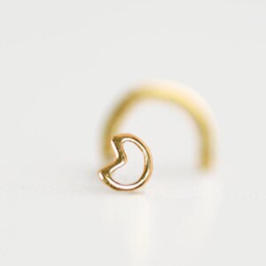 Petite Nose Stud, 14K Gold Nose Screw, Geometric Nose Jewelry, Nose Piercing, Gold Nose Ring, Tragus Stud Earring, Cartilage Body Jewelry