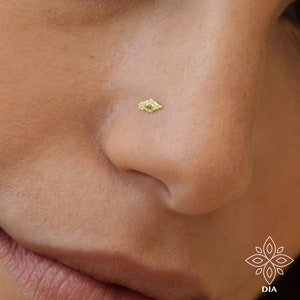 TinyNose Stud, 14k gold Nose ring, Minimalist jewelry, body jewelry, cartilage Stud, tragus, Nose Screw, gold stud, Helix Earring, Gold Pin