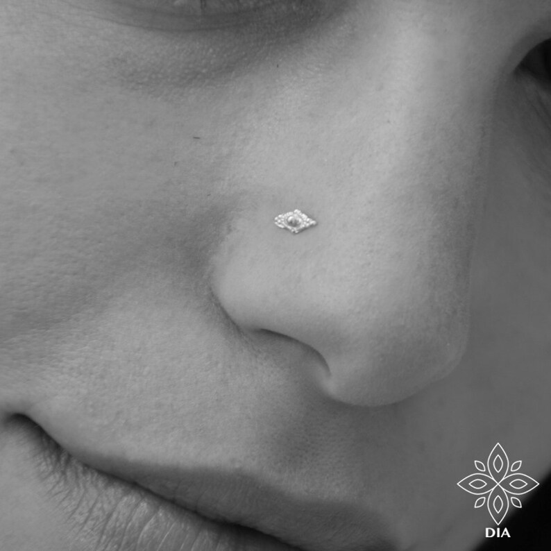 Silver Nose Stud Body Jewelry Nose Bone Silver Nose Etsy