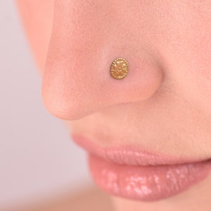 Gold Nose Stud, Indian Nose Stud, Tiny Nose Stud, Flower Nose Stud, L Shape Flower nose stud