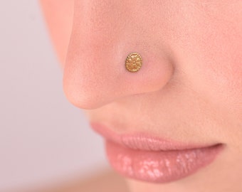 Gold Nose Stud, Indian Nose Stud, Tiny Nose Stud, Flower Nose Stud, L Shape Flower nose stud