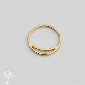 Half moon nose ring, 14k SOLID GOLD Septum earring, Solid Gold Nose jewelry, Nostril ring, Gold septum, Nose ring, Septum ring, Helix