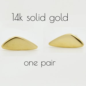 14K gold studs | 1 pair of gold studs | Gold Geometric studs | Small gold earrings | Gold studs | Minimalist gold earrings  | Dainty studs