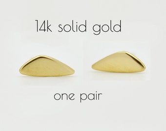 14K gold studs | 1 pair of gold studs | Gold Geometric studs | Small gold earrings | Gold studs | Minimalist gold earrings  | Dainty studs