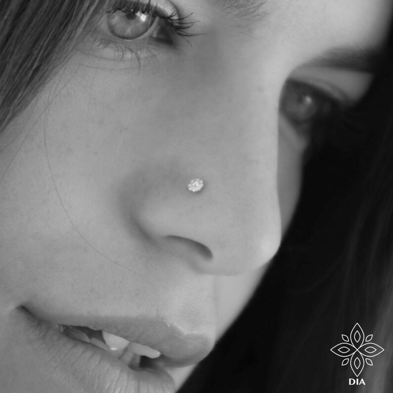 Silver Nose Stud Nose Stud Nose Screw Silver Tragus Earring Etsy