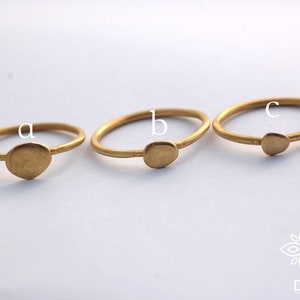 SOLID GOLD stacking rings Pebble stacking ring Choose your ring 14k gold stacking rings stack rings Minimalist rings Knuckle ring Midi ring. image 3