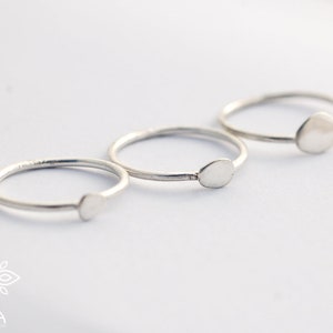 Silberring Silberring Stapelbarer Ring Minimalist Ring 3er Set Stapelringe Dünnes Silberband Minimal Schmuck Winzige Ringe