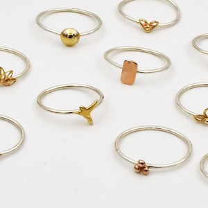 Solid gold stacking rings Silver stacking ring Thin goldn stacker 14k Gold stacking ring  Minimal rings Minimalist rings Thin stacking rings