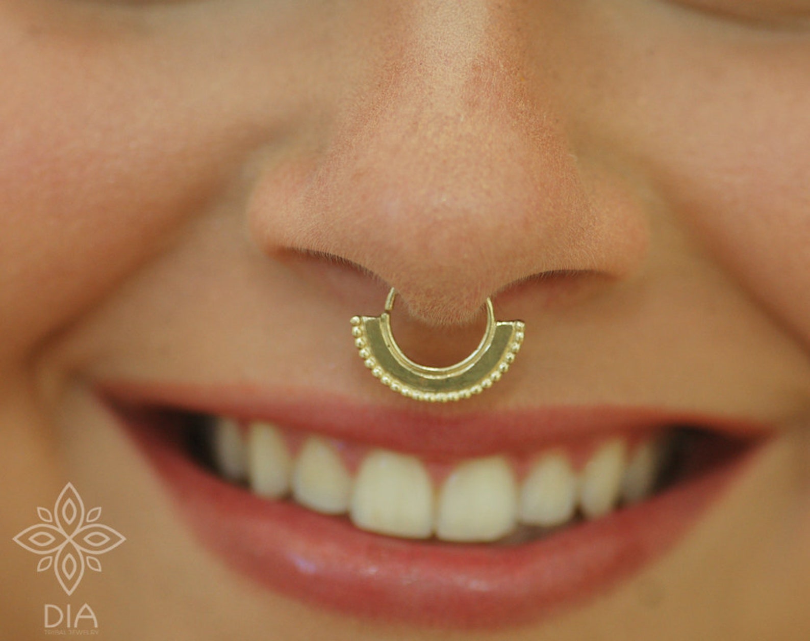 Gold Helix Hoop Earring 14k Solid Gold Hoop Daith Conch Ring Etsy