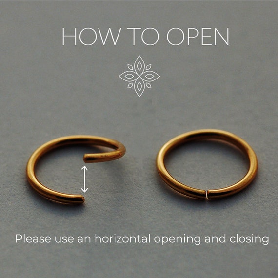 Gold open shop nose ring