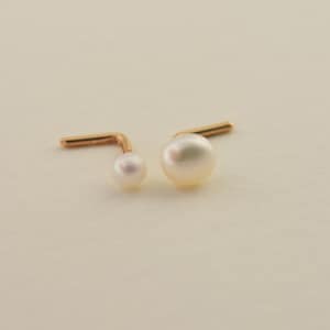 Pearl Nose Stud, White Pearl Nose Stud, Freshwater Nose Stud, Gold Nose Stud, Tiny pearl Nose Screw