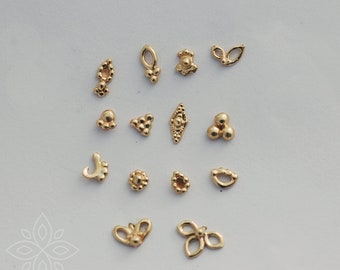 14k gold nose stud, Solid gold stud, 14k gold nose ring, 14k tiny Indian nose stud, Tiny gold nose stud, Nose stud gold, Nose ring stud