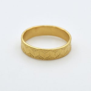 Solid Gold Ring 14k Solid Gold Wide Gold Band Wedding Band Gold Floral Ring Classic Wedding Ring 18k Gold Ring Tribal Wedding Jewelry