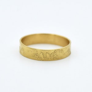 Unique and Lovely Wedding Ring 14k Gold Flower Wedding Rings Birds On Branch Ring 14k Solid Gold Ring Classic Ring
