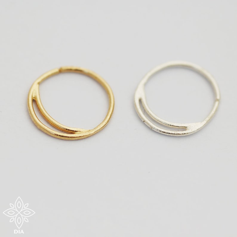 Nose ring Gold septum Nostril ring 14k SOLID GOLD Septum earring Helix Half moon nose ring Septum ring Solid Gold Nose jewelry