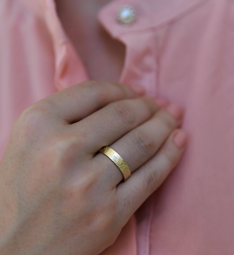 Womens Wedding Band Unique Wedding Band Birds Branch Wedding Etsy