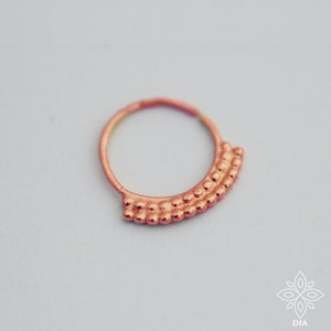 Rose gold piercing jewelry, Solid Gold Daith Earring, Nose ring ,Cartilage, Rock, Gold Body Jewelry, Nose jewelry rose gold 14k, Hoop ring