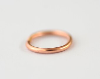May include: A simple, plain copper band ring.
