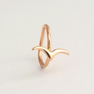Tragus Earring, Tragus Jewelry, Tragus Piercing, Gold bird earring, Tiny Tragus Stud,Helix, Cartilage Piercing, Cartilage hoop 14k gold