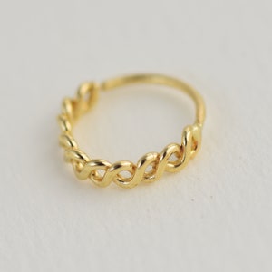 Piercing Jewelry, Nose Ring, Gold Septum Hoop, 20 gauge Cartilage Jewelry, Nose Piercing, Cartilage, Rook, Helix, Tragus  22g