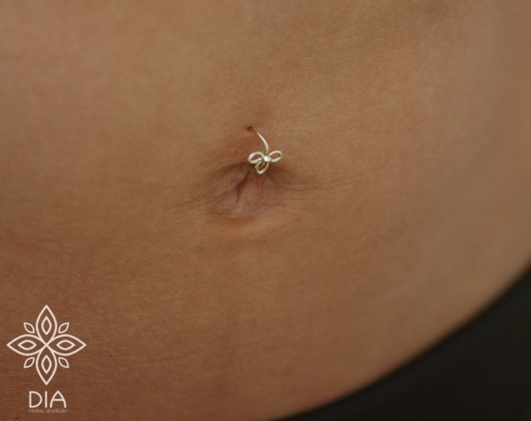 Belly Button Ring Navel Ring Belly Ring Belly Hoop 14K Yellow Gold Flower Belly Piercing Body Jewelry Floral Jewelry Etsy Canada