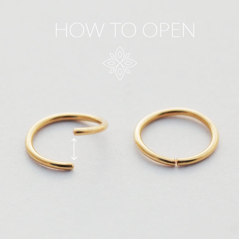 Nose ring Gold septum Nostril ring 14k SOLID GOLD Septum earring Helix Half moon nose ring Septum ring Solid Gold Nose jewelry