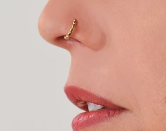 Indian Nose Ring, Nose Ring 14k Gold, Gold Nose Ring, Nose Ring Gold, Snug Nose Hoop, Nose Hoop Tiny, Body Jewelry, Gift For Her