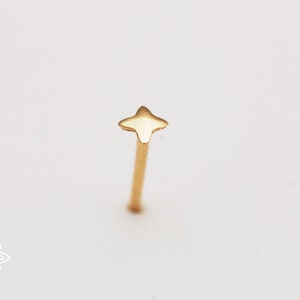 Tiny Nose Stud, 14k SOLID GOLD Nose Stud, 18gauge 20 gauge 22 gauge Body Jewelry, Minimalist Nose Stud, Barely There Stud, Dot Nose Stud image 3