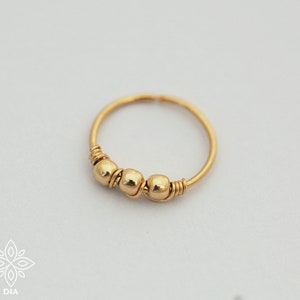 Cartilage hoop, Solid gold nose ring, Cartilage ring, Cartilage earring hoop, Tragus, Helix hoop, Gold cartilage hoop, Cartilage piercing