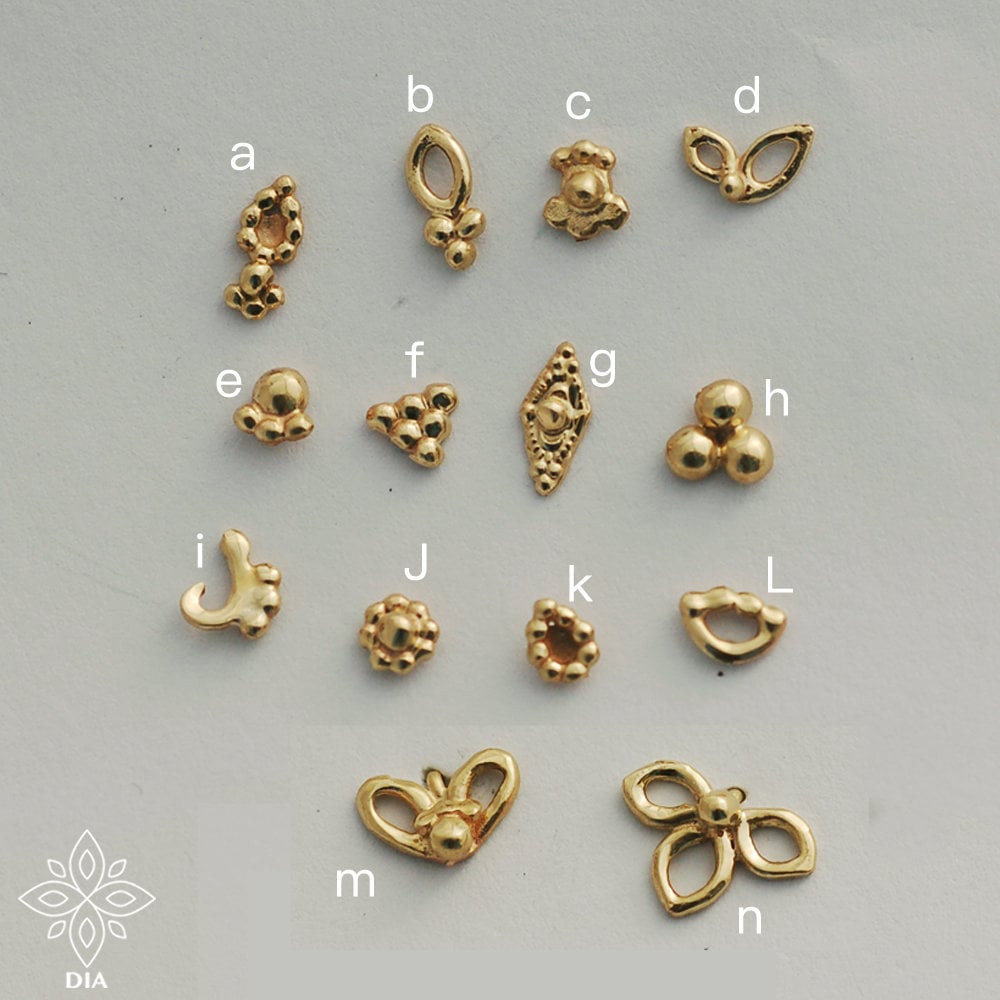 22ct yellow Gold Stud Earring | PureJewels.com