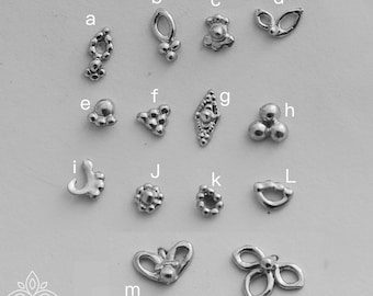 Silber Nase Stud, Körperschmuck, Nase Knochen, Silber Nase Schmuck, Nase Piercing, Mandala Nase Stud, Blume Gestüt