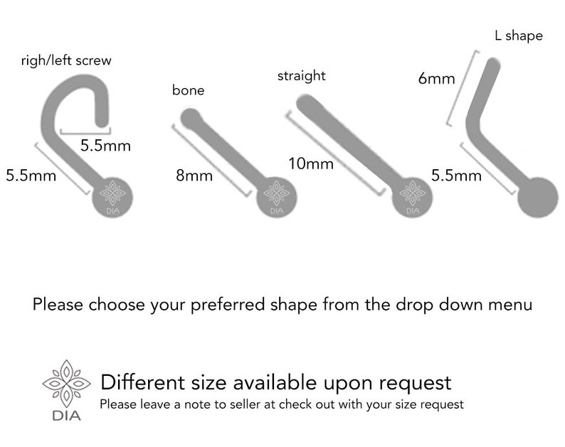 Silver Nose Stud Crown Nose Stud Cartilage stud Nose Jewelry Minimal Stud earrings Silver Screw Tiny Piercing Tragus Pin Nostril Pin