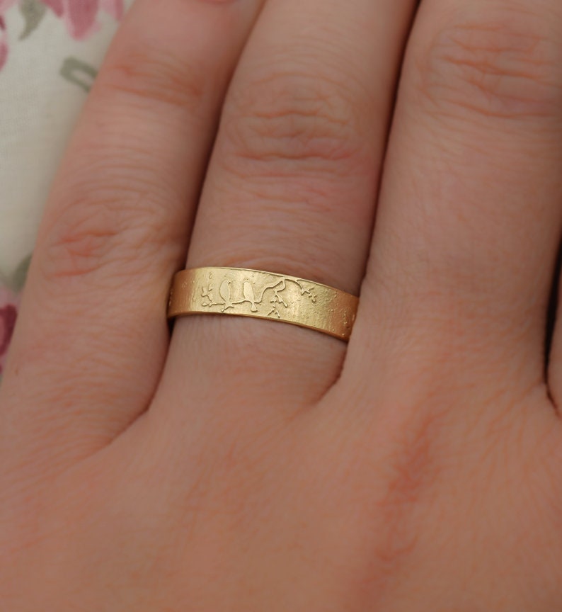 Unique and Lovely Wedding Ring 14k Gold Flower Wedding Rings Etsy