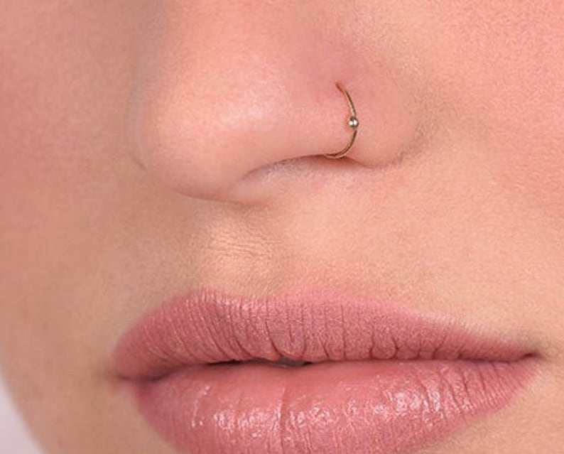 Snug Fitting Nose Ring Hoop Tight 20g Nose Ring Hoop Gold Etsy