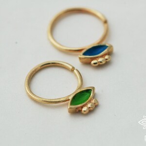 Solid gold cartilage earring, Cartilage Earring 16g/18g/ 20g/ 22g, Cartilage hoop, Body jewelry, Septum ring, Tiny gold hoop, Tragus hoop